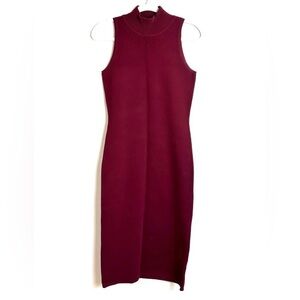 NWT MICHAEL BY MICHAEL KORS MERLOT/WINE SLEEVELESS BODYCON SWEATER DRESS SIZE XL